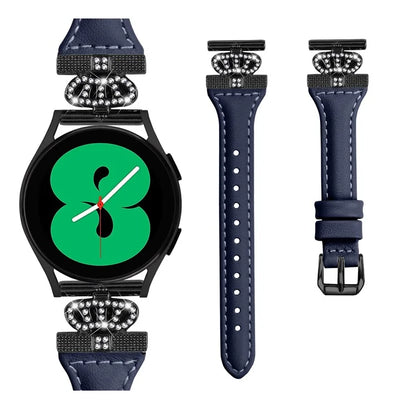 For Samsung Galaxy Watch3 41mm / Watch4 40 / 44mm / Watch 5 40 / 44mm / Watch4 Classic 42 / 46mm Watchband Black Buckle 20mm Watch Strap