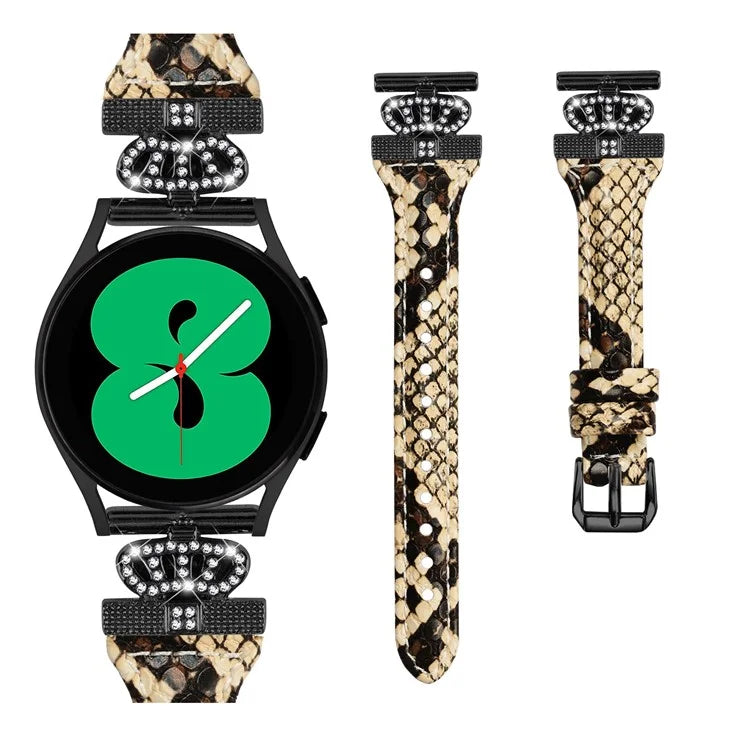 For Samsung Galaxy Watch3 41mm / Watch4 40 / 44mm / Watch 5 40 / 44mm / Watch4 Classic 42 / 46mm Watchband Black Buckle 20mm Watch Strap