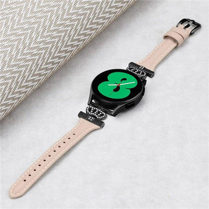 For Samsung Galaxy Watch3 41mm / Watch4 40 / 44mm / Watch 5 40 / 44mm / Watch4 Classic 42 / 46mm Watchband Black Buckle 20mm Watch Strap