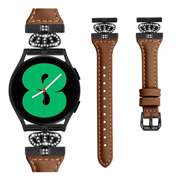 For Samsung Galaxy Watch3 41mm / Watch4 40 / 44mm / Watch 5 40 / 44mm / Watch4 Classic 42 / 46mm Watchband Black Buckle 20mm Watch Strap