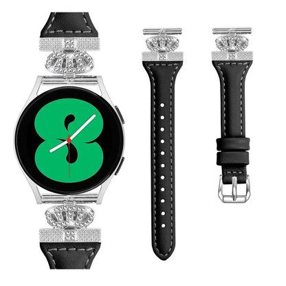 Silver Buckle 20mm Strap for Samsung Galaxy Watch3 41mm  /  Watch4  /  Watch5  /  Watch4 Classic  /  Watch4 Active  /  Watch5 Active Watchband