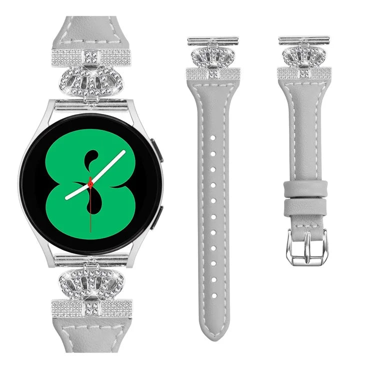 Silver Buckle 20mm Strap for Samsung Galaxy Watch3 41mm  /  Watch4  /  Watch5  /  Watch4 Classic  /  Watch4 Active  /  Watch5 Active Watchband