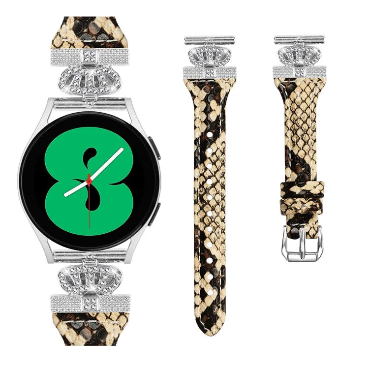 Silver Buckle 20mm Strap for Samsung Galaxy Watch3 41mm  /  Watch4  /  Watch5  /  Watch4 Classic  /  Watch4 Active  /  Watch5 Active Watchband