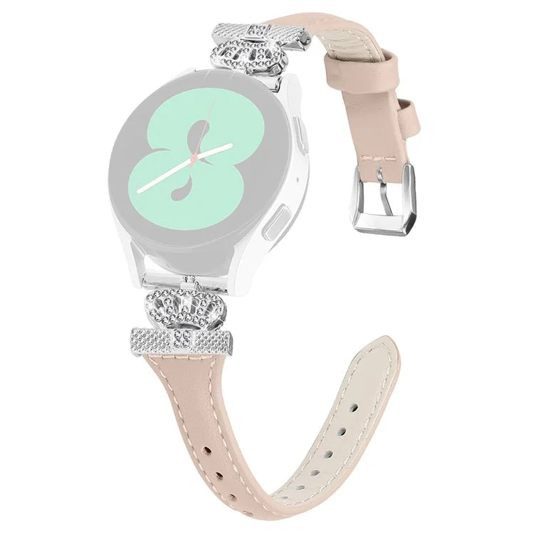 Silver Buckle 20mm Strap for Samsung Galaxy Watch3 41mm  /  Watch4  /  Watch5  /  Watch4 Classic  /  Watch4 Active  /  Watch5 Active Watchband