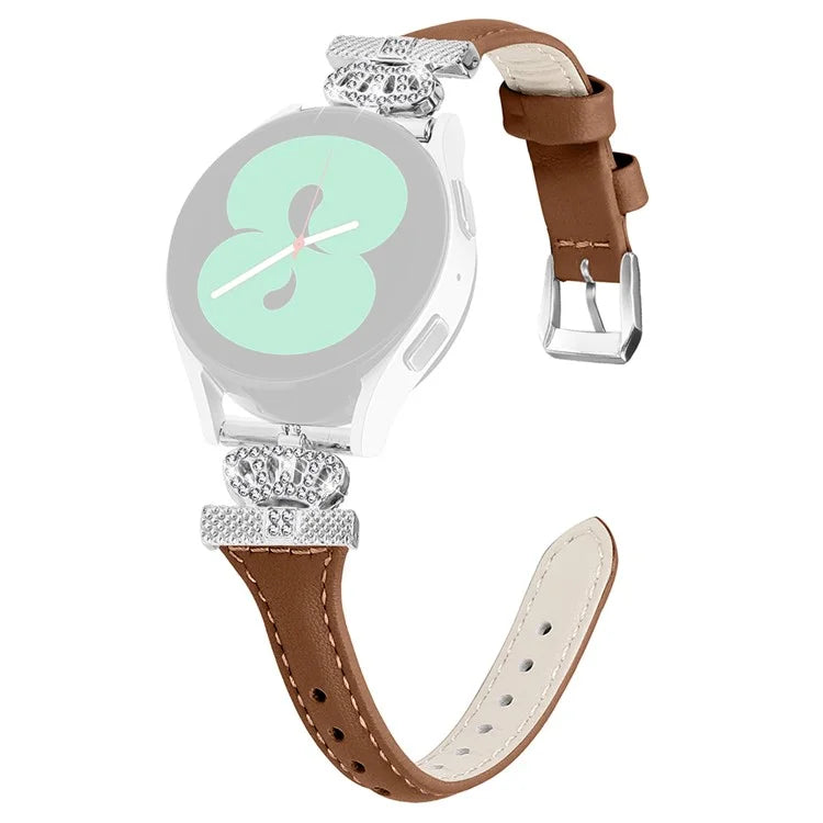 Silver Buckle 20mm Strap for Samsung Galaxy Watch3 41mm  /  Watch4  /  Watch5  /  Watch4 Classic  /  Watch4 Active  /  Watch5 Active Watchband