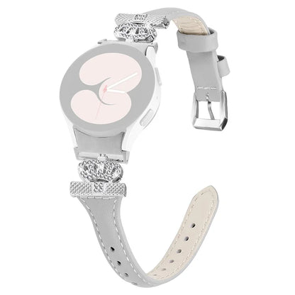 Sliver Buckle Strap for Samsung Galaxy Watch4  /  Watch5  /  Watch4 Classic  /  Watch4 Active  /  Watch5 Active Watch Band Crown Strap