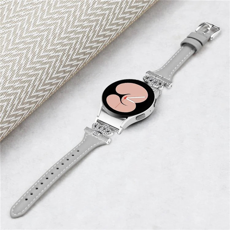 Sliver Buckle Strap for Samsung Galaxy Watch4  /  Watch5  /  Watch4 Classic  /  Watch4 Active  /  Watch5 Active Watch Band Crown Strap