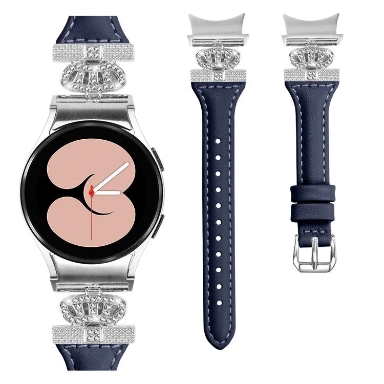 Sliver Buckle Strap for Samsung Galaxy Watch4  /  Watch5  /  Watch4 Classic  /  Watch4 Active  /  Watch5 Active Watch Band Crown Strap