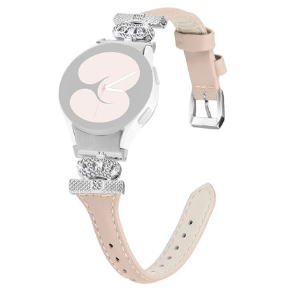 Sliver Buckle Strap for Samsung Galaxy Watch4  /  Watch5  /  Watch4 Classic  /  Watch4 Active  /  Watch5 Active Watch Band Crown Strap