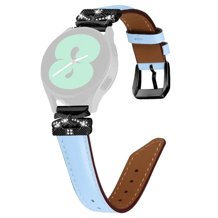 For Huami Amazfit Cheetah Pro Black Buckle 20mm Watch Band Butterfly Rhinestone Watch Strap