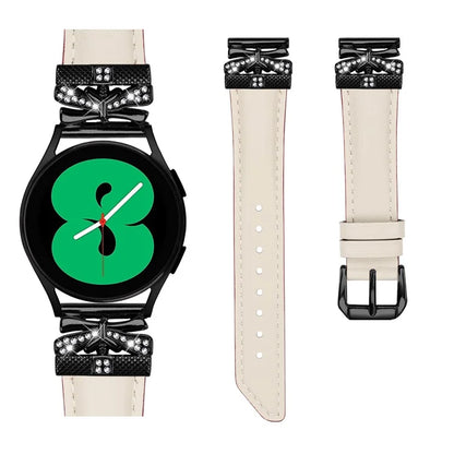 For Huami Amazfit Cheetah Pro Black Buckle 20mm Watch Band Butterfly Rhinestone Watch Strap