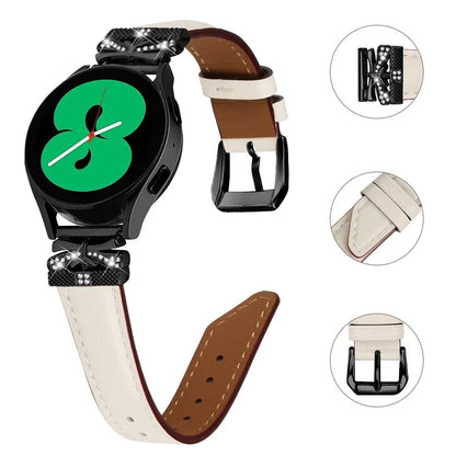For Huami Amazfit Cheetah Pro Black Buckle 20mm Watch Band Butterfly Rhinestone Watch Strap