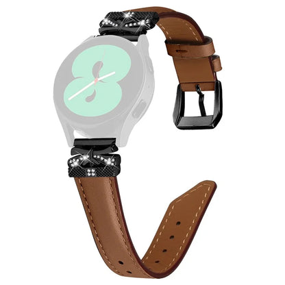 For Huami Amazfit Cheetah Pro Black Buckle 20mm Watch Band Butterfly Rhinestone Watch Strap