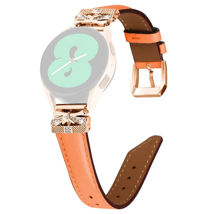 For Huami Amazfit Cheetah Pro Rose Gold Buckle Wrist Band 20mm Genuine Cowhide Leather Butterfly Watch Strap