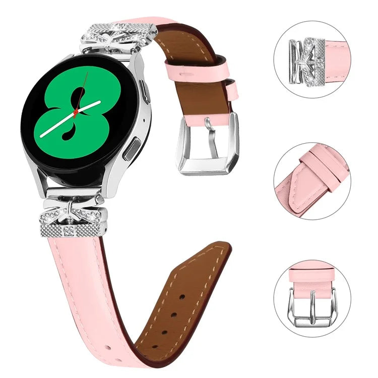 For Huami Amazfit Cheetah Pro Silver Buckle Watch Band 20mm Butterfly Connector Wrist Strap