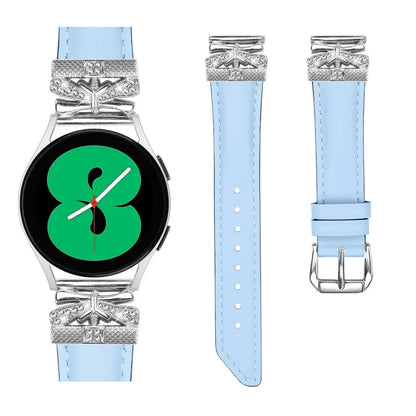 For Huami Amazfit Cheetah Pro Silver Buckle Watch Band 20mm Butterfly Connector Wrist Strap
