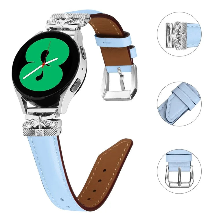 For Huami Amazfit Cheetah Pro Silver Buckle Watch Band 20mm Butterfly Connector Wrist Strap