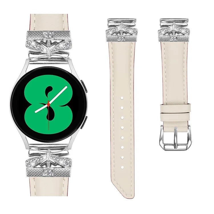 For Huami Amazfit Cheetah Pro Silver Buckle Watch Band 20mm Butterfly Connector Wrist Strap