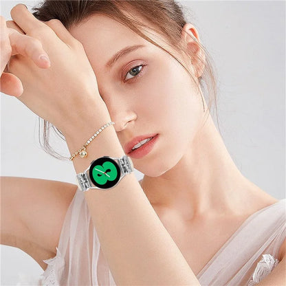 For Huami Amazfit Cheetah Pro Silver Buckle Watch Band 20mm Butterfly Connector Wrist Strap