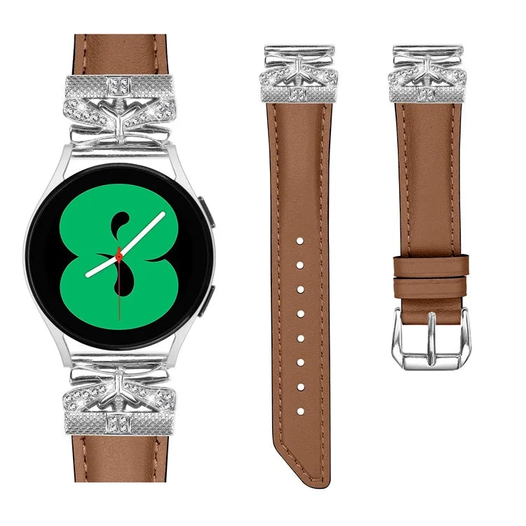 For Huami Amazfit Cheetah Pro Silver Buckle Watch Band 20mm Butterfly Connector Wrist Strap