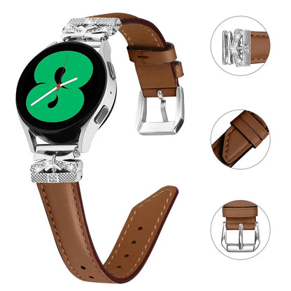 For Huami Amazfit Cheetah Pro Silver Buckle Watch Band 20mm Butterfly Connector Wrist Strap