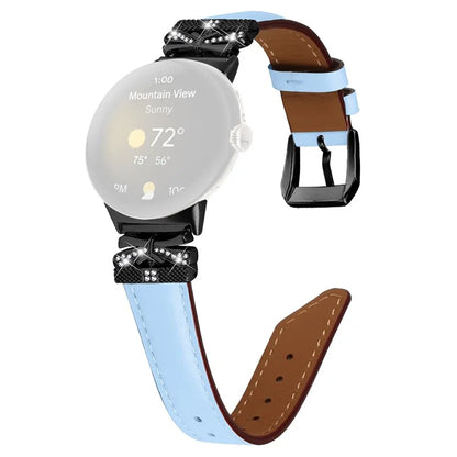 For Google Pixel Watch / Watch 2 Watch Strap Black Buckle Butterfly Connector Watchband