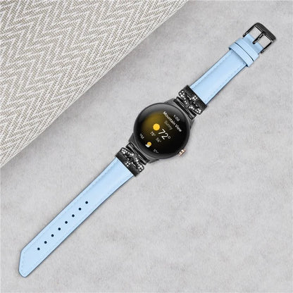 For Google Pixel Watch / Watch 2 Watch Strap Black Buckle Butterfly Connector Watchband