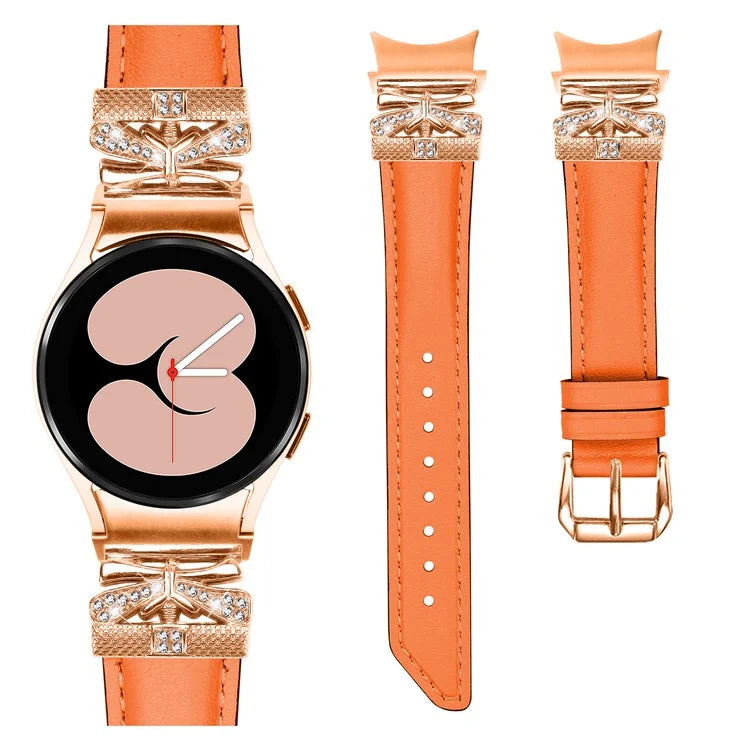 Rose Gold Buckle Strap for Samsung Galaxy Watch4  /  Watch5  /  Watch4 Classic  /  Watch4 Active  /  Watch5 Active Smartwatch Band