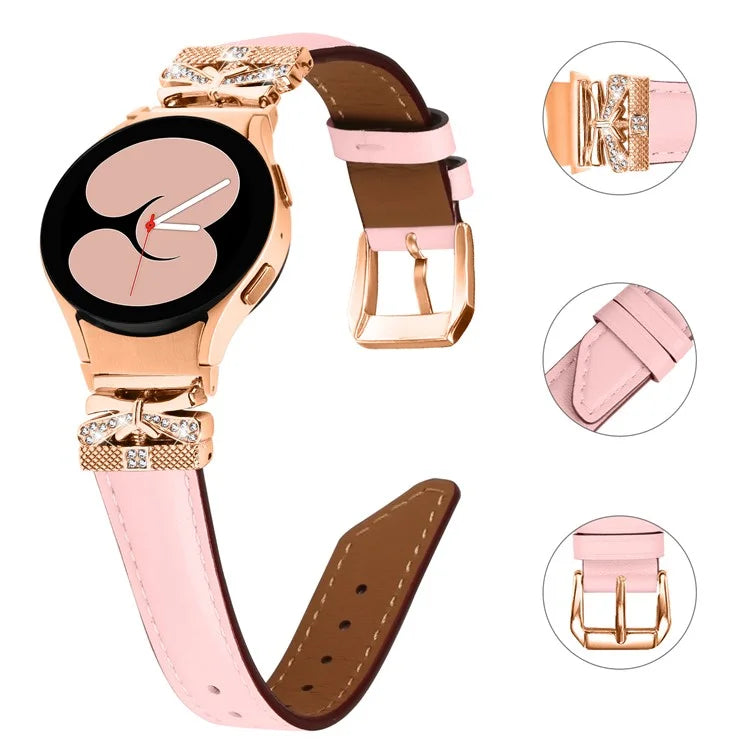 Rose Gold Buckle Strap for Samsung Galaxy Watch4  /  Watch5  /  Watch4 Classic  /  Watch4 Active  /  Watch5 Active Smartwatch Band
