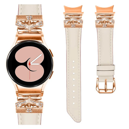 Rose Gold Buckle Strap for Samsung Galaxy Watch4  /  Watch5  /  Watch4 Classic  /  Watch4 Active  /  Watch5 Active Smartwatch Band