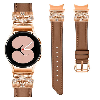 Rose Gold Buckle Strap for Samsung Galaxy Watch4  /  Watch5  /  Watch4 Classic  /  Watch4 Active  /  Watch5 Active Smartwatch Band