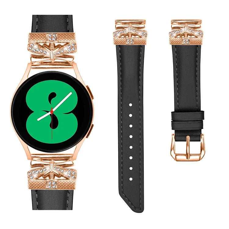 Rose Gold Buckle Strap for Samsung Galaxy Watch3 41mm  /  Galaxy Watch4  /  Watch5  /  Watch4 Classic  /  Watch4 / 5 Active 20mm Watch Band