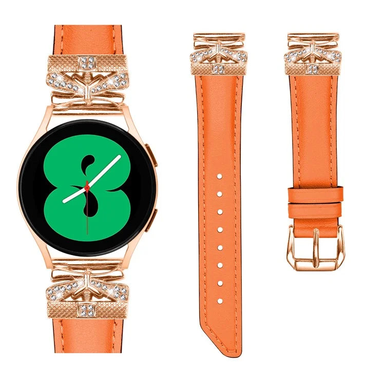 Rose Gold Buckle Strap for Samsung Galaxy Watch3 41mm  /  Galaxy Watch4  /  Watch5  /  Watch4 Classic  /  Watch4 / 5 Active 20mm Watch Band