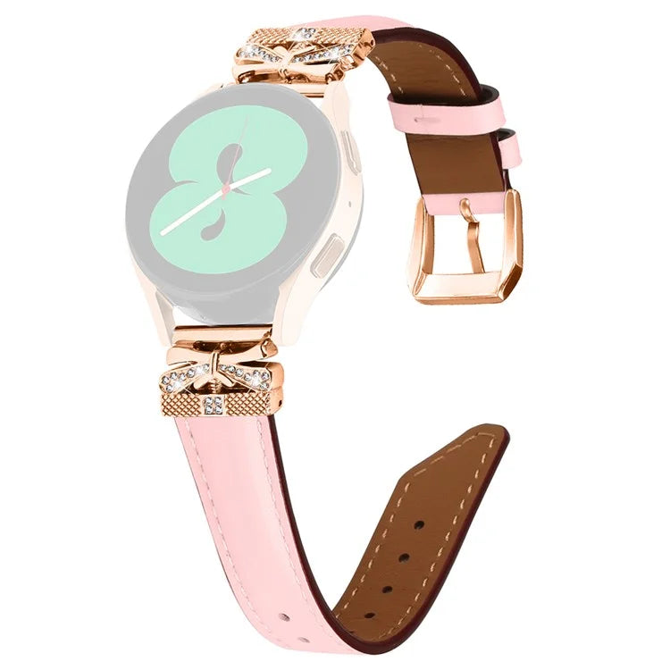 Rose Gold Buckle Strap for Samsung Galaxy Watch3 41mm  /  Galaxy Watch4  /  Watch5  /  Watch4 Classic  /  Watch4 / 5 Active 20mm Watch Band
