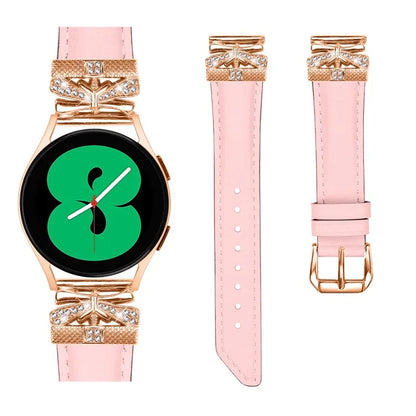 Rose Gold Buckle Strap for Samsung Galaxy Watch3 41mm  /  Galaxy Watch4  /  Watch5  /  Watch4 Classic  /  Watch4 / 5 Active 20mm Watch Band