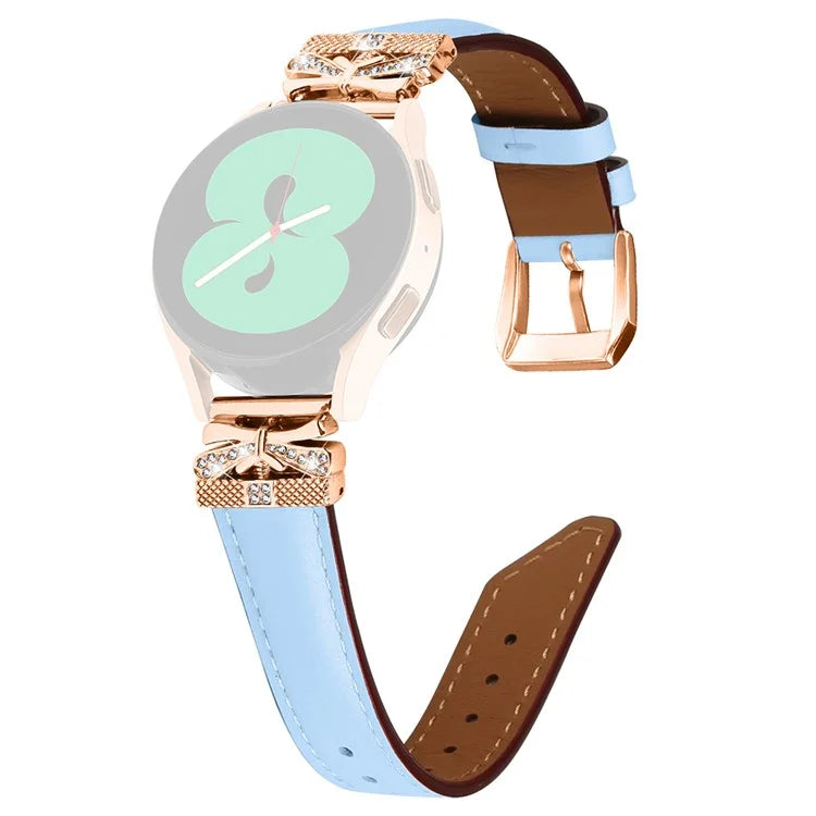 Rose Gold Buckle Strap for Samsung Galaxy Watch3 41mm  /  Galaxy Watch4  /  Watch5  /  Watch4 Classic  /  Watch4 / 5 Active 20mm Watch Band