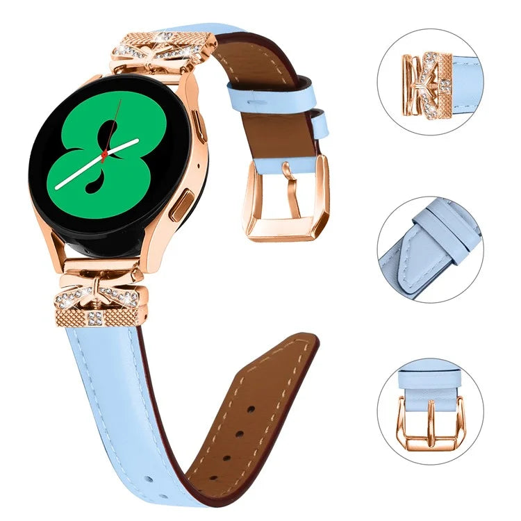 Rose Gold Buckle Strap for Samsung Galaxy Watch3 41mm  /  Galaxy Watch4  /  Watch5  /  Watch4 Classic  /  Watch4 / 5 Active 20mm Watch Band