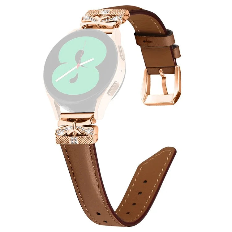 Rose Gold Buckle Strap for Samsung Galaxy Watch3 41mm  /  Galaxy Watch4  /  Watch5  /  Watch4 Classic  /  Watch4 / 5 Active 20mm Watch Band