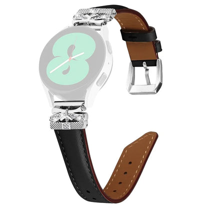 Silver Buckle 20mm Watch Band for Samsung Galaxy Watch6 44mm 40mm / Watch 5 Active 44mm 40mm / Watch 5 44mm 40mm / Watch4 Active 44mm 40mm