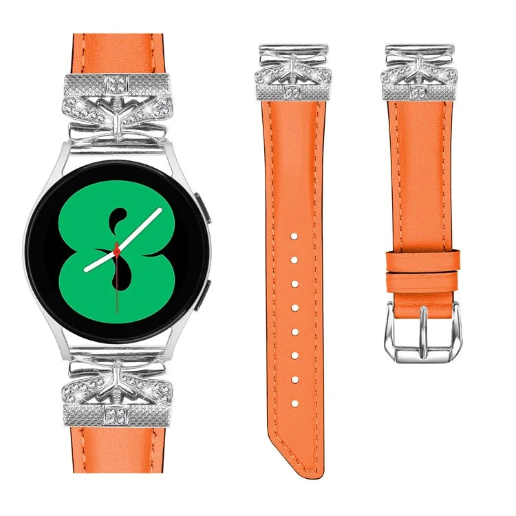 Silver Buckle 20mm Watch Band for Samsung Galaxy Watch6 44mm 40mm / Watch 5 Active 44mm 40mm / Watch 5 44mm 40mm / Watch4 Active 44mm 40mm