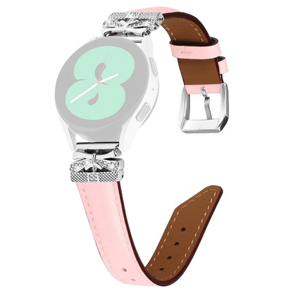 Silver Buckle 20mm Watch Band for Samsung Galaxy Watch6 44mm 40mm / Watch 5 Active 44mm 40mm / Watch 5 44mm 40mm / Watch4 Active 44mm 40mm