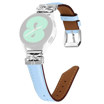 Silver Buckle 20mm Watch Band for Samsung Galaxy Watch6 44mm 40mm / Watch 5 Active 44mm 40mm / Watch 5 44mm 40mm / Watch4 Active 44mm 40mm