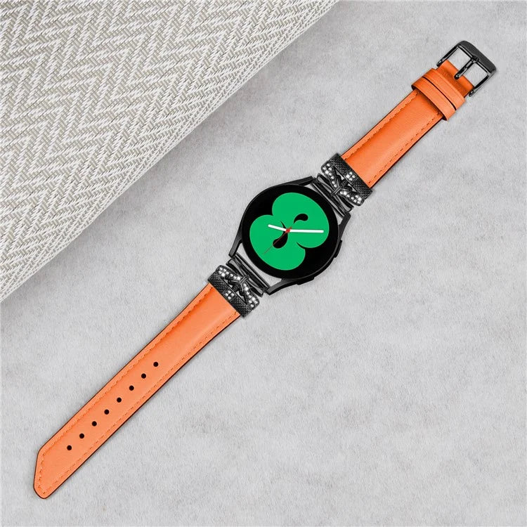 20mm Watch Band for Samsung Galaxy Watch6 44mm 40mm / Watch 5 Active 44mm 40mm / Watch 5 44mm 40mm / Watch4 Active 44mm 40mm, Black Buckle