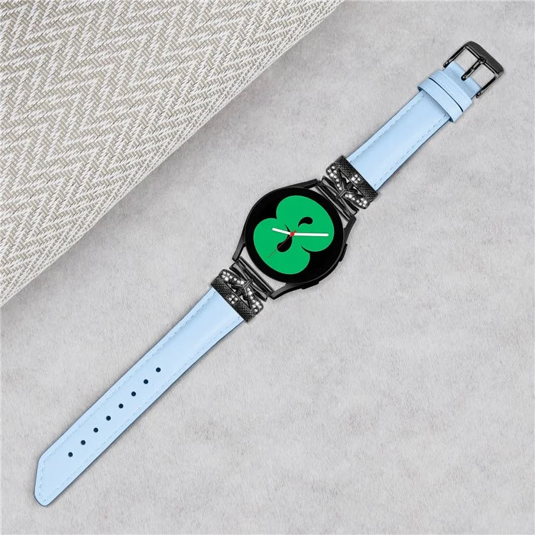 20mm Watch Band for Samsung Galaxy Watch6 44mm 40mm / Watch 5 Active 44mm 40mm / Watch 5 44mm 40mm / Watch4 Active 44mm 40mm, Black Buckle