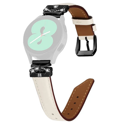 20mm Watch Band for Samsung Galaxy Watch6 44mm 40mm / Watch 5 Active 44mm 40mm / Watch 5 44mm 40mm / Watch4 Active 44mm 40mm, Black Buckle