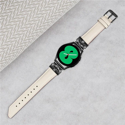 20mm Watch Band for Samsung Galaxy Watch6 44mm 40mm / Watch 5 Active 44mm 40mm / Watch 5 44mm 40mm / Watch4 Active 44mm 40mm, Black Buckle