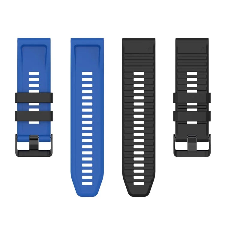 For Garmin Fenix 7X Pro Watch Bands Horizontal Stripes Silicone Dual-color Strap