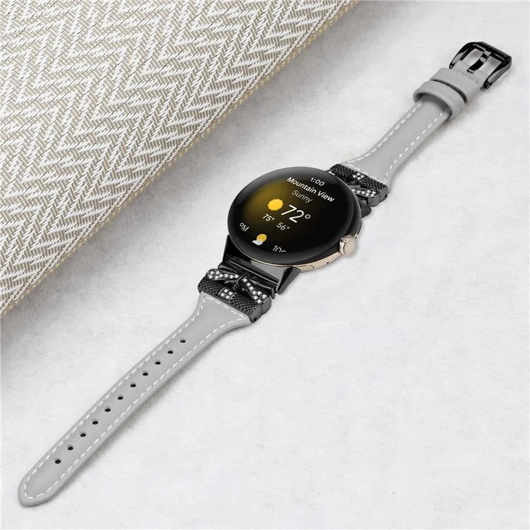 Black Buckle Watch Strap for Google Pixel Watch / Pixel Watch 2 Butterfly Connector Wrist Band