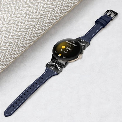 Black Buckle Watch Strap for Google Pixel Watch / Pixel Watch 2 Butterfly Connector Wrist Band