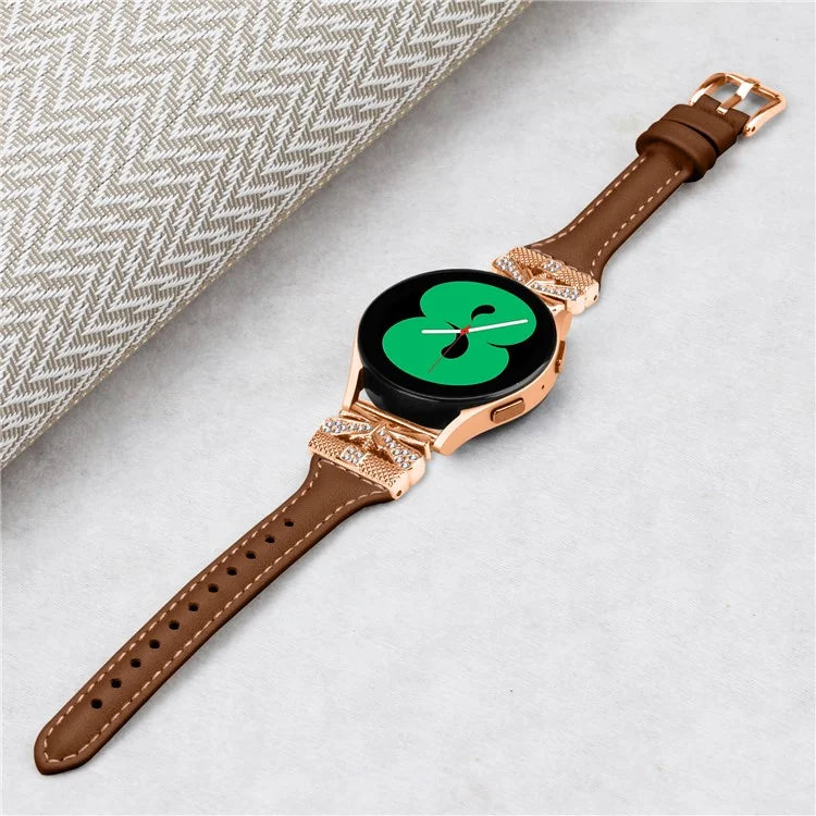 Rose Gold Buckle Band for Huami Amazfit Cheetah Pro 20mm Genuine Cowhide Leather Watch Strap